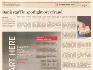 Bank Staff in Spotlight over Fraud