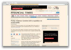 Public relations: Lenders fail to capitalise on social media