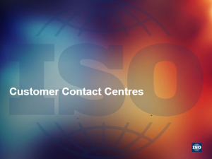 ISO contact centres